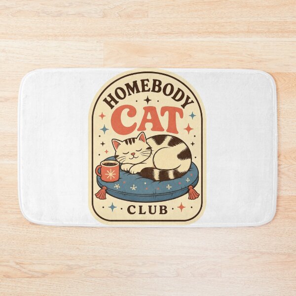 Item preview, Homebody Cat Club Cozy Introvert Cat Gift designed and sold by Peak Pop Designs | Funny Gifts, Cozy Art & Cute Animals .