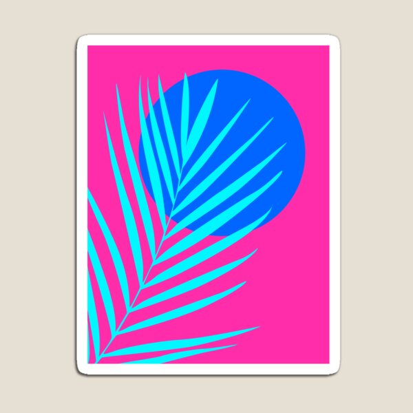 Item preview, Neon Palm Leaf Blue Moon Tropical Art designed and sold by GemsAnatomy.