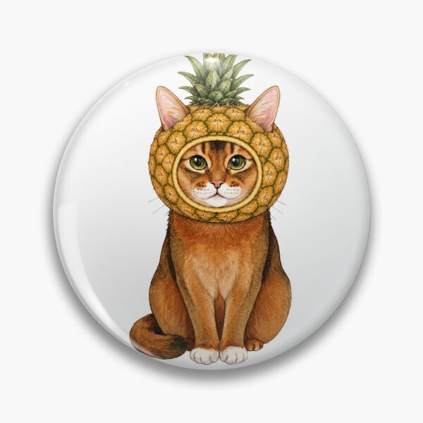 Item preview, Kawaii Fruit Kitty | Abyssinian & Pineapple designed and sold by KittyClosetStore.