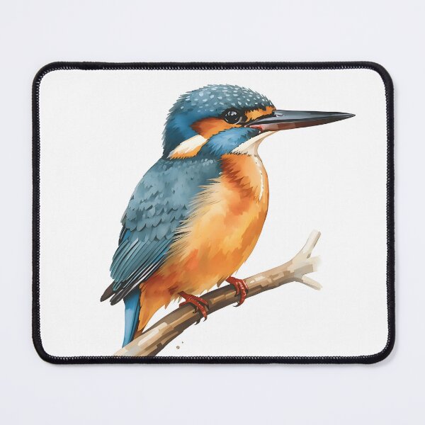 Item preview, Kingfisher Bird Watercolor Painting designed and sold by RawNaturePrints.