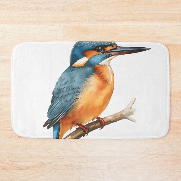 Item preview, Kingfisher Bird Watercolor Painting designed and sold by RawNaturePrints.
