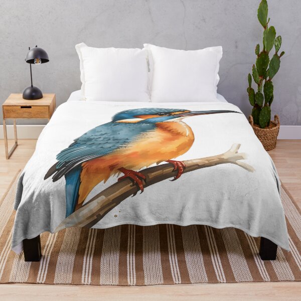 Item preview, Kingfisher Bird Watercolor Painting designed and sold by RawNaturePrints.