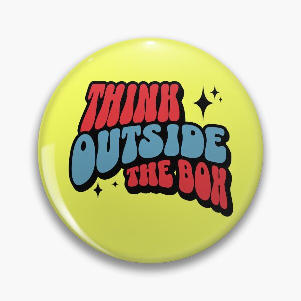 Item preview, Think Outside the Box Retro Motivational Typography Design designed and sold by PrintandJoy.