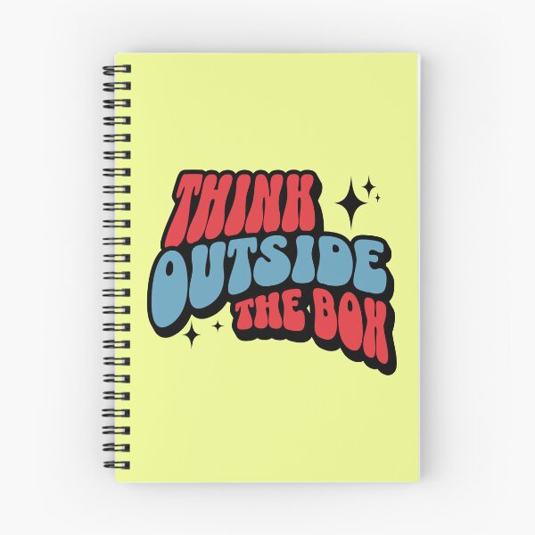 Item preview, Think Outside the Box Retro Motivational Typography Design designed and sold by PrintandJoy.