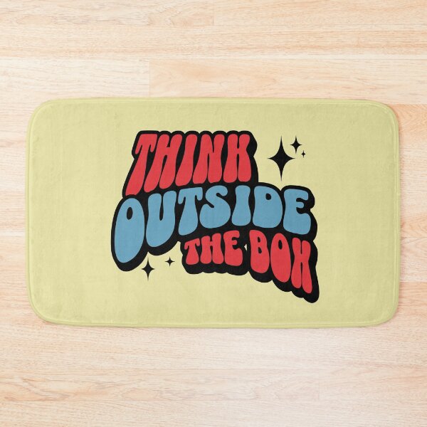 Item preview, Think Outside the Box Retro Motivational Typography Design designed and sold by PrintandJoy.