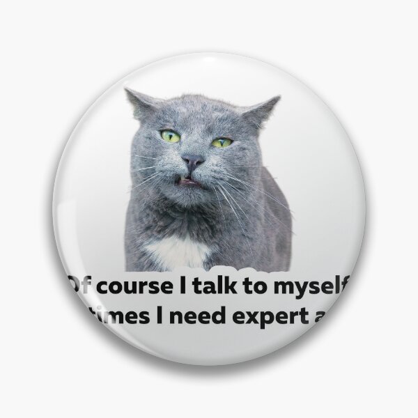 Item preview, I Talk To Myself Funny Cat Sticker designed and sold by StikerChuns.