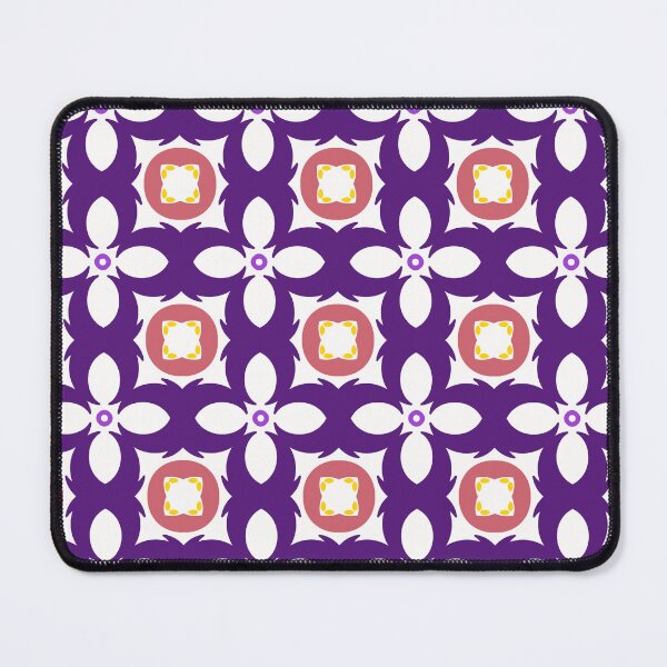 Item preview, Purple Floral Geometric Seamless Pattern with Peach Accents designed and sold by Nicha Studio.