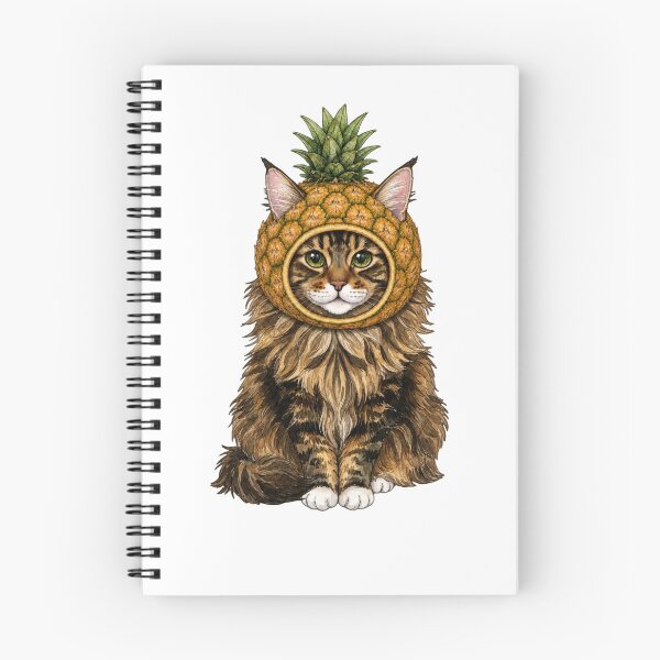 Item preview, Kawaii Fruit Kitty | Maine Coon & Pineapple designed and sold by KittyClosetStore.