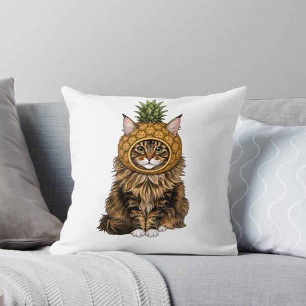 Item preview, Kawaii Fruit Kitty | Maine Coon & Pineapple designed and sold by KittyClosetStore.