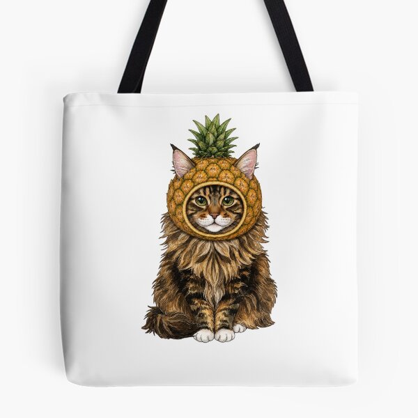 Item preview, Kawaii Fruit Kitty | Maine Coon & Pineapple designed and sold by KittyClosetStore.