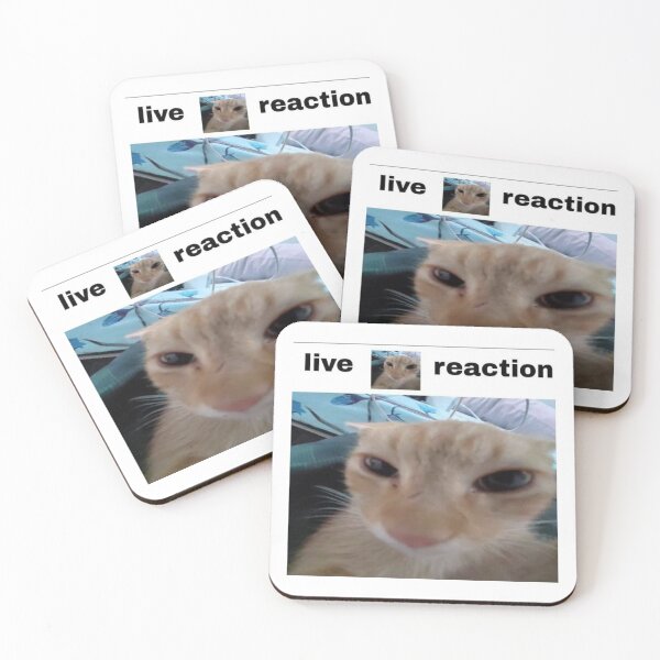 Item preview, live cat reaction cat meme designed and sold by CatsCritterDesigns .