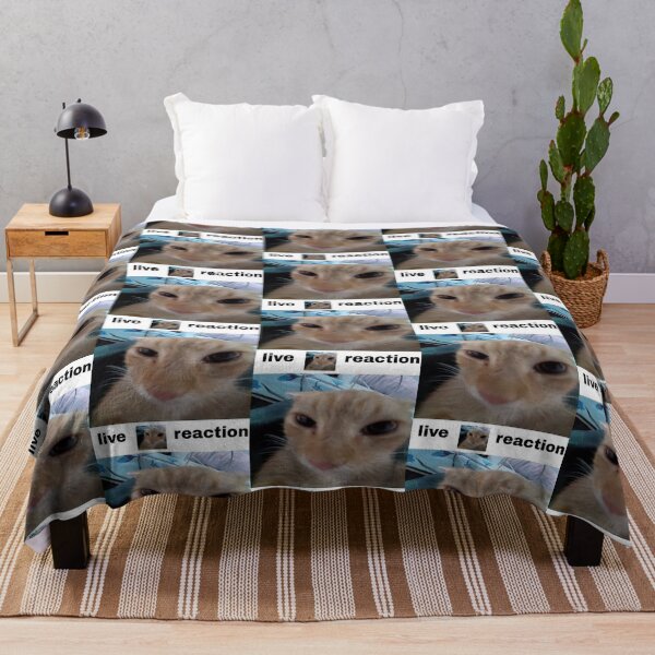 Item preview, live cat reaction cat meme designed and sold by CatsCritterDesigns .