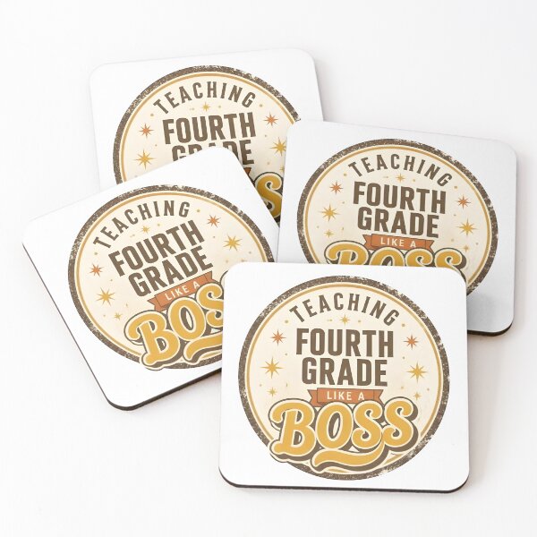 Item preview, Retro Teaching Fourth Grade Like A Boss Vintage Teacher Badge T-Shirt designed and sold by FestivityFinds.