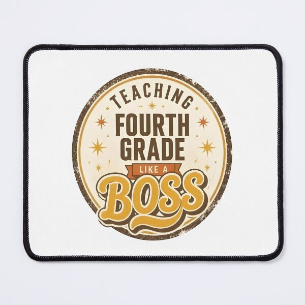 Item preview, Retro Teaching Fourth Grade Like A Boss Vintage Teacher Badge T-Shirt designed and sold by FestivityFinds.