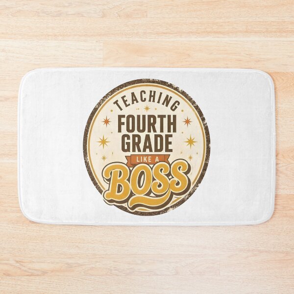 Item preview, Retro Teaching Fourth Grade Like A Boss Vintage Teacher Badge T-Shirt designed and sold by FestivityFinds.