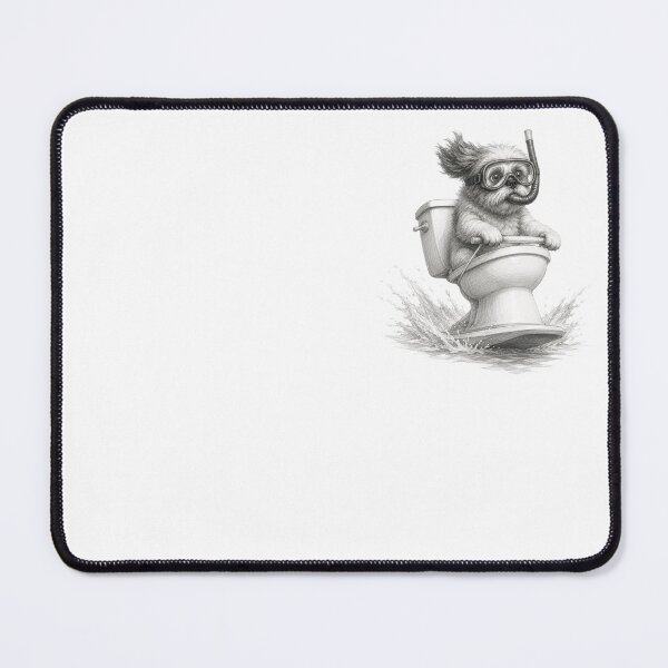 Item preview, Funny Scuba Dog on the Toilet designed and sold by CMA Design Studio.