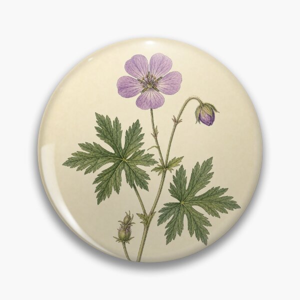 Item preview, Vintage Wild Geranium Botanical Print designed and sold by NuvoraNest.