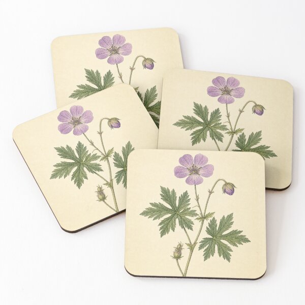 Item preview, Vintage Wild Geranium Botanical Print designed and sold by NuvoraNest.