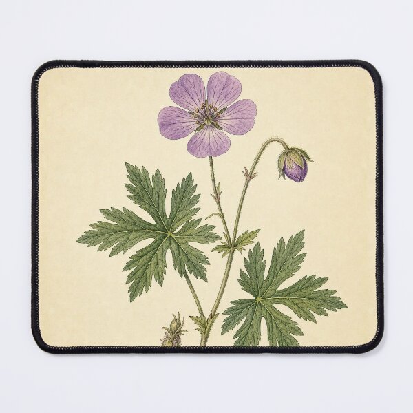 Item preview, Vintage Wild Geranium Botanical Print designed and sold by NuvoraNest.