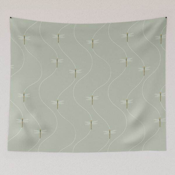 Item preview, dragonfly on sage green designed and sold by kobyakov.