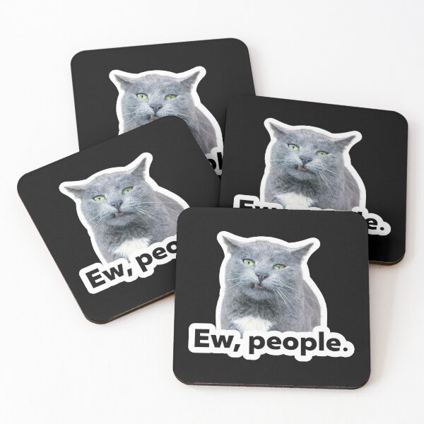 Item preview, Ew People Funny Cat Meme Sticker designed and sold by StikerChuns.