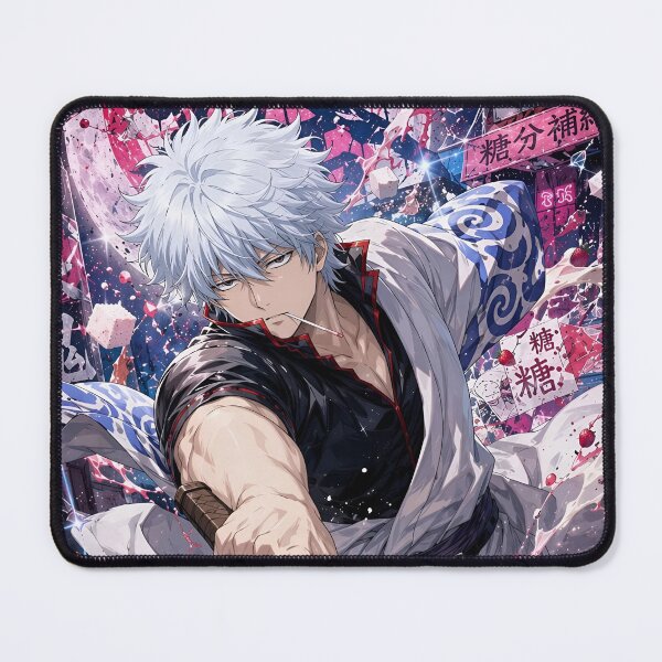 Item preview, Silver-Haired Samurai Anime Warrior | Strawberry Milk Katana Aesthetic Poster Art designed and sold by Dyan4.