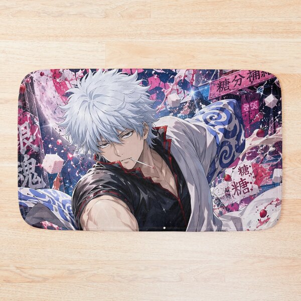 Item preview, Silver-Haired Samurai Anime Warrior | Strawberry Milk Katana Aesthetic Poster Art designed and sold by Dyan4.