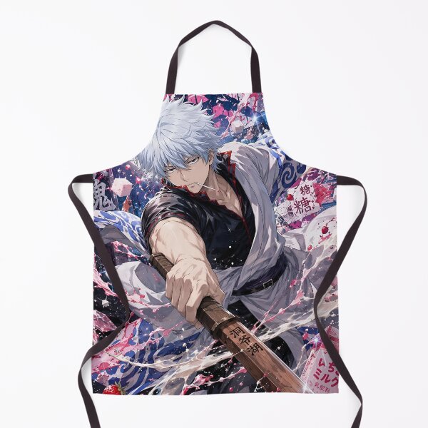 Item preview, Silver-Haired Samurai Anime Warrior | Strawberry Milk Katana Aesthetic Poster Art designed and sold by Dyan4.