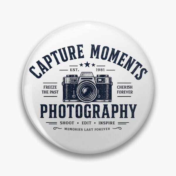 Item preview, Vintage Photography Badge Logo with Retro Camera Typography designed and sold by Nicha Studio.