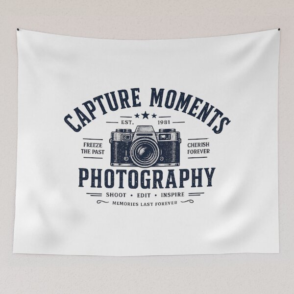 Item preview, Vintage Photography Badge Logo with Retro Camera Typography designed and sold by Nicha Studio.