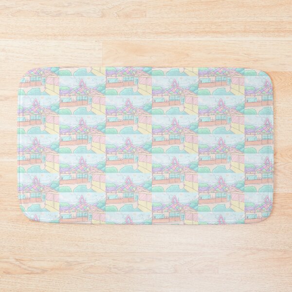 Item preview, Pastel Kawaii House with Sleeping Cat designed and sold by KaleChub.