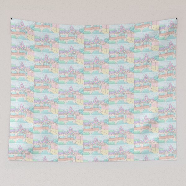 Item preview, Pastel Kawaii House with Sleeping Cat designed and sold by KaleChub.