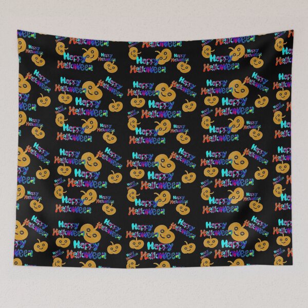 Item preview, Groovy Happy Halloween Cute Smiling  Pumpkin Pattern  designed and sold by RuwaDesignArt.