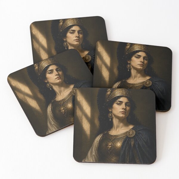 Item preview, Athena Portrait — Baroque Chiaroscuro Greek Goddess Painting Style designed and sold by Qorvun.