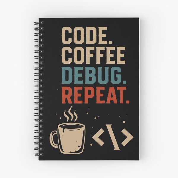 Item preview, Code Coffee Debug Repeat Programmer Coding Coffee T-Shirt designed and sold by phsycartwork.