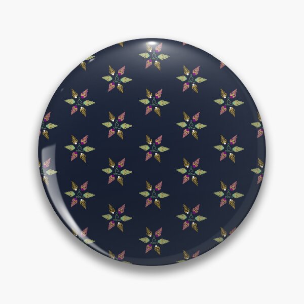 Item preview,  Mystic Elven Star Midnight  Blue – Golden Amulet Mandala Art designed and sold by Macramellennias.