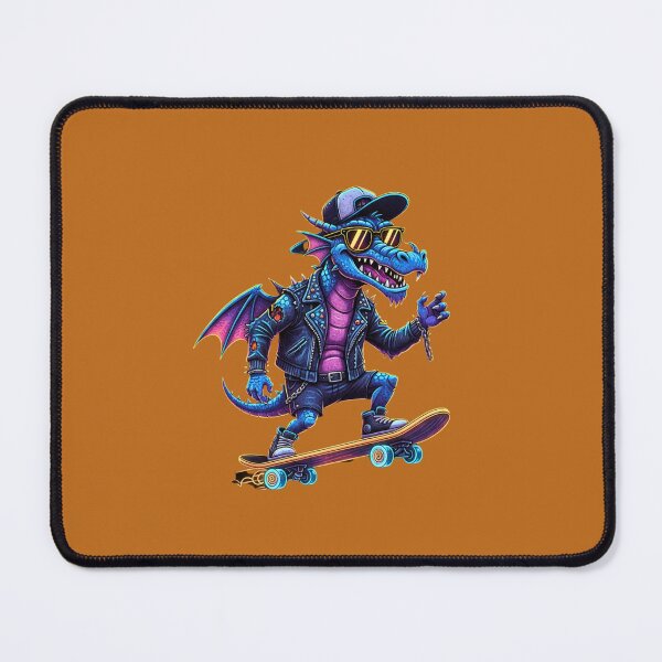 Item preview, Neon Roller Skating Dragon designed and sold by Mattigiov.
