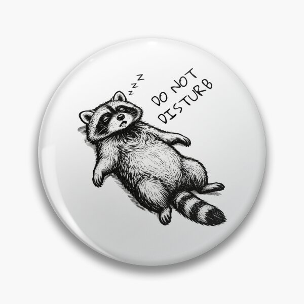 Item preview, Funny Raccoon Do Not Disturb Meme Illustration designed and sold by moodiecatshop.