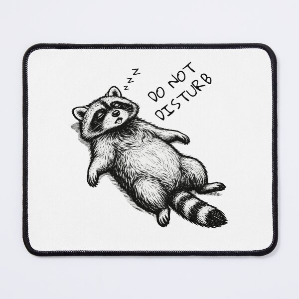 Item preview, Funny Raccoon Do Not Disturb Meme Illustration designed and sold by moodiecatshop.