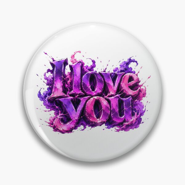 Item preview, Violet Heartburst: I Love You in Crystal Flame designed and sold by BlissBlvdShop.