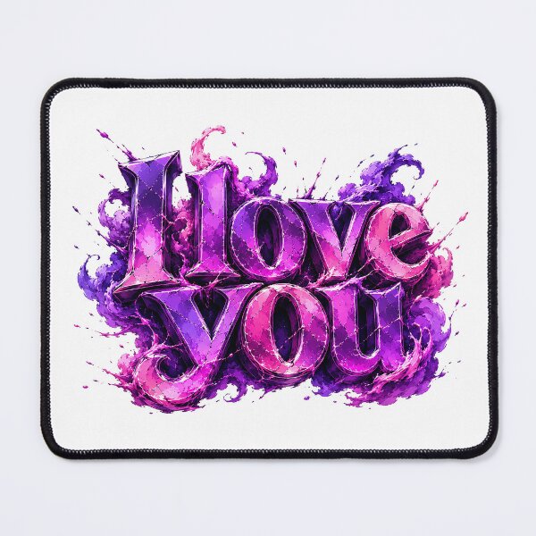 Item preview, Violet Heartburst: I Love You in Crystal Flame designed and sold by BlissBlvdShop.