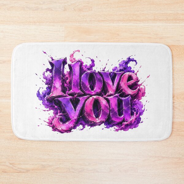 Item preview, Violet Heartburst: I Love You in Crystal Flame designed and sold by BlissBlvdShop.