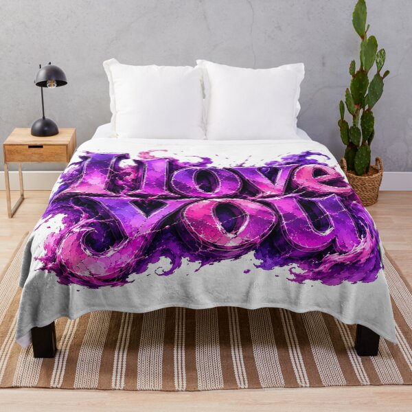 Item preview, Violet Heartburst: I Love You in Crystal Flame designed and sold by BlissBlvdShop.
