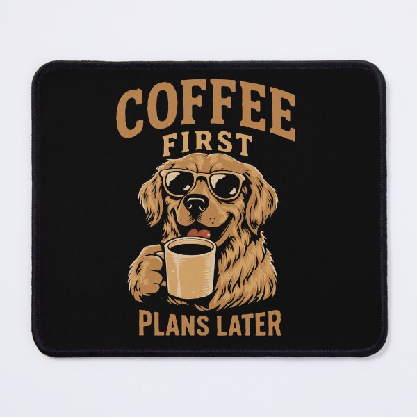 Item preview, Coffee First Plans Later Funny Coffee Lover Golden Retriever T-Shirt designed and sold by phsycartwork.