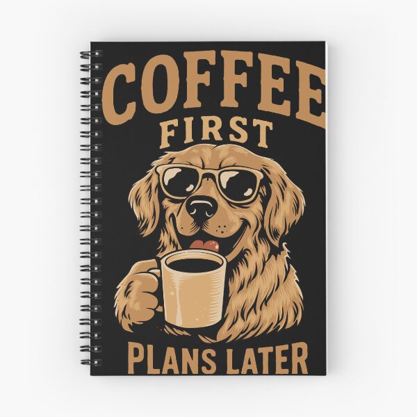 Item preview, Coffee First Plans Later Funny Coffee Lover Golden Retriever T-Shirt designed and sold by phsycartwork.