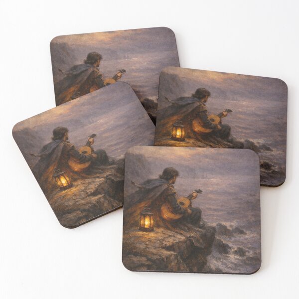 Item preview, Dark Academia Gothic | Minstrel by the Misty Sea | Romantic Fantasy Medieval Art designed and sold by yeeted17.