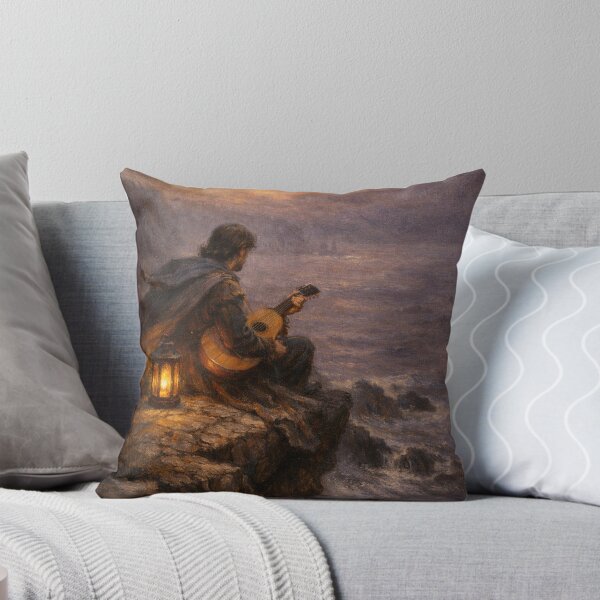 Item preview, Dark Academia Gothic | Minstrel by the Misty Sea | Romantic Fantasy Medieval Art designed and sold by yeeted17.