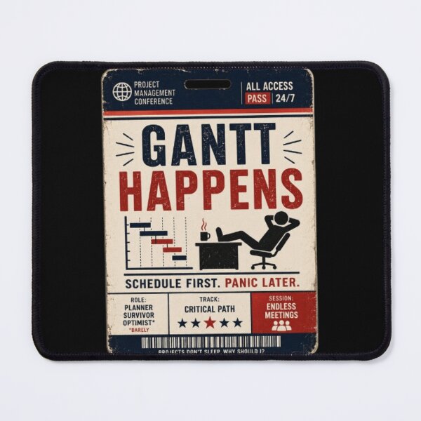 Item preview, Gantt Happens Funny Project Management Office Design designed and sold by Eng-Art.