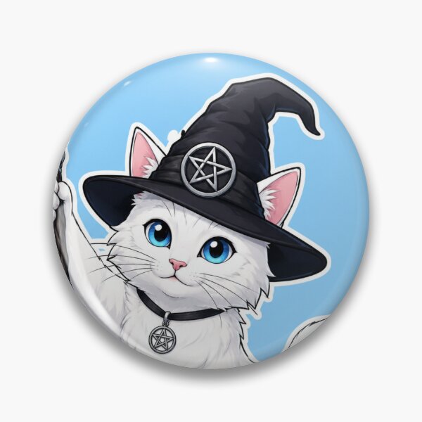 Item preview, Creating Magick White Witch Cat With Wand designed and sold by Witch Joseph.