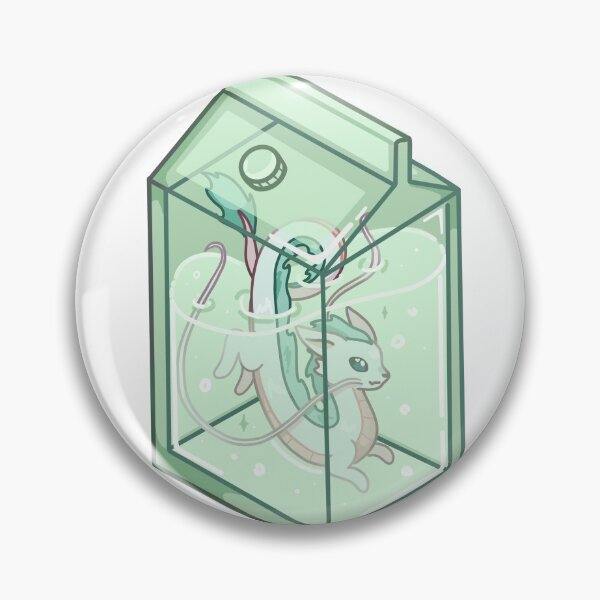 Item preview, Kawaii Milk Carton Dragon Art | Cute Ghibli Haku sticker illustration designed and sold by Mypixieart.